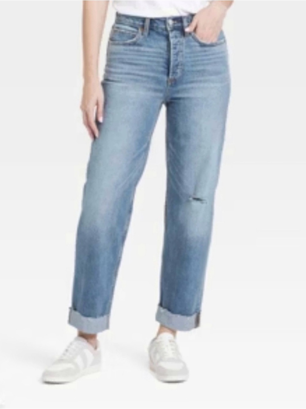 Universal Thread Light Blue High-Rise Straight Ankle Jeans - Women Size 14
